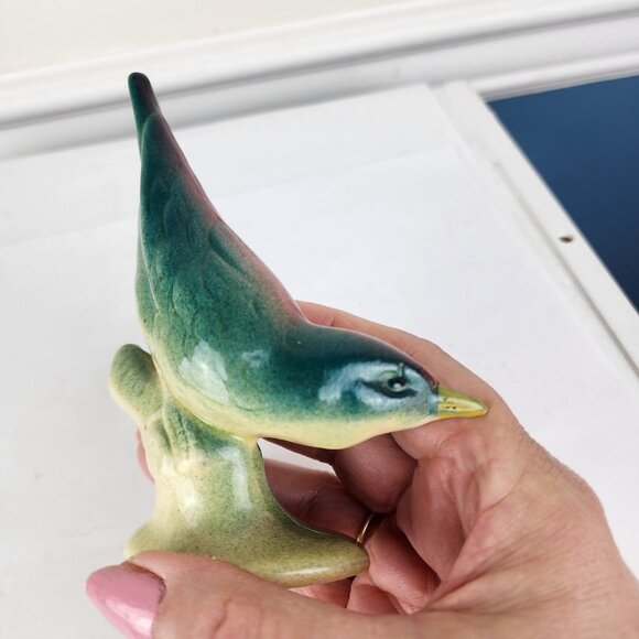 Bird on Branch Ceramic Figurine Vintage - Picture 7 of 7